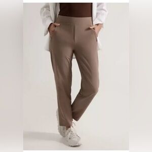 Women's Taupe Pull-On Straight Pants